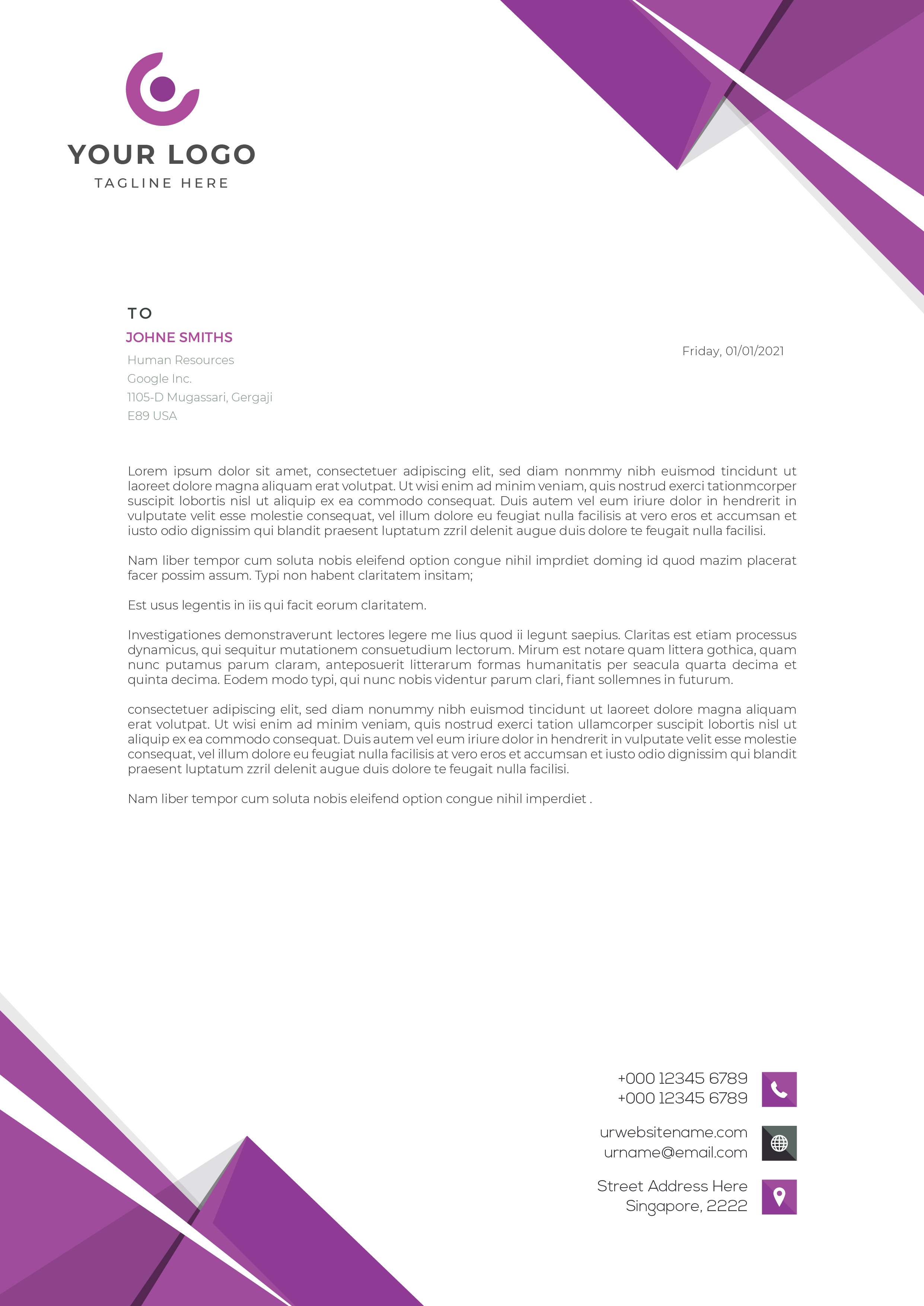 Purple abstract details letterhead 1178876 Vector Art at Vecteezy
