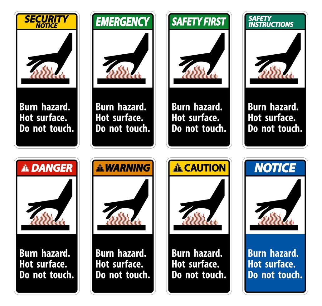 Burn hazard Symbol Sign vector