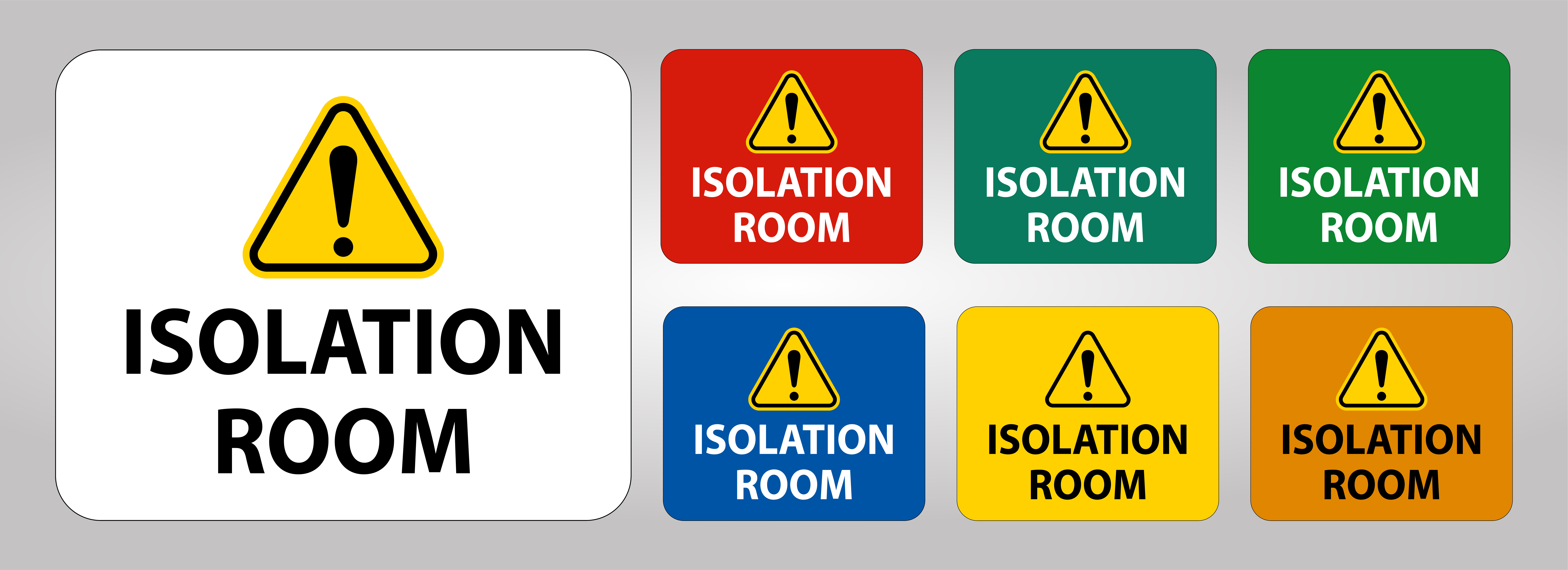 isolation-room-sign-set-1178916-vector-art-at-vecteezy