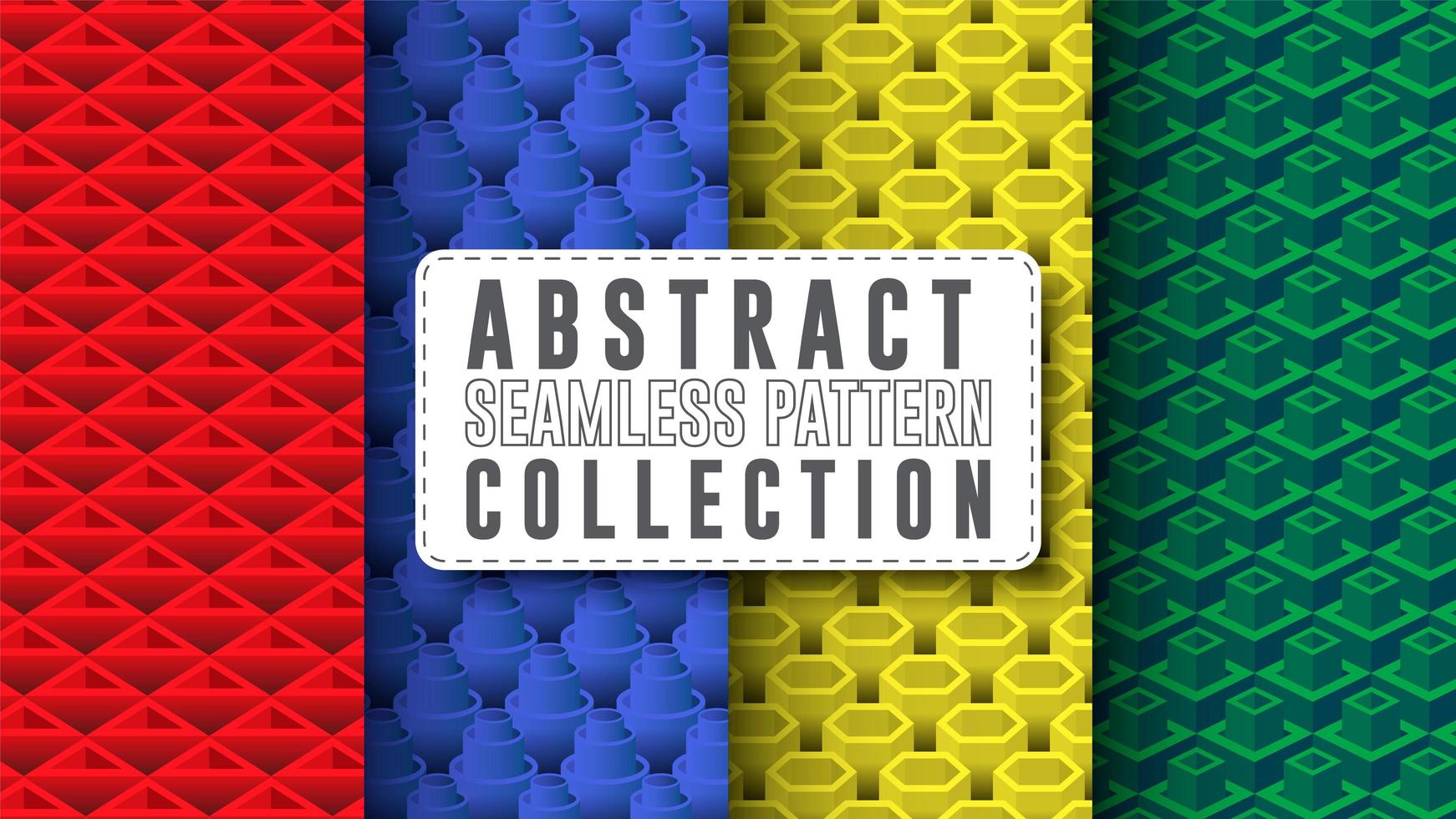 Abstract and geometric seamless pattern collection vector