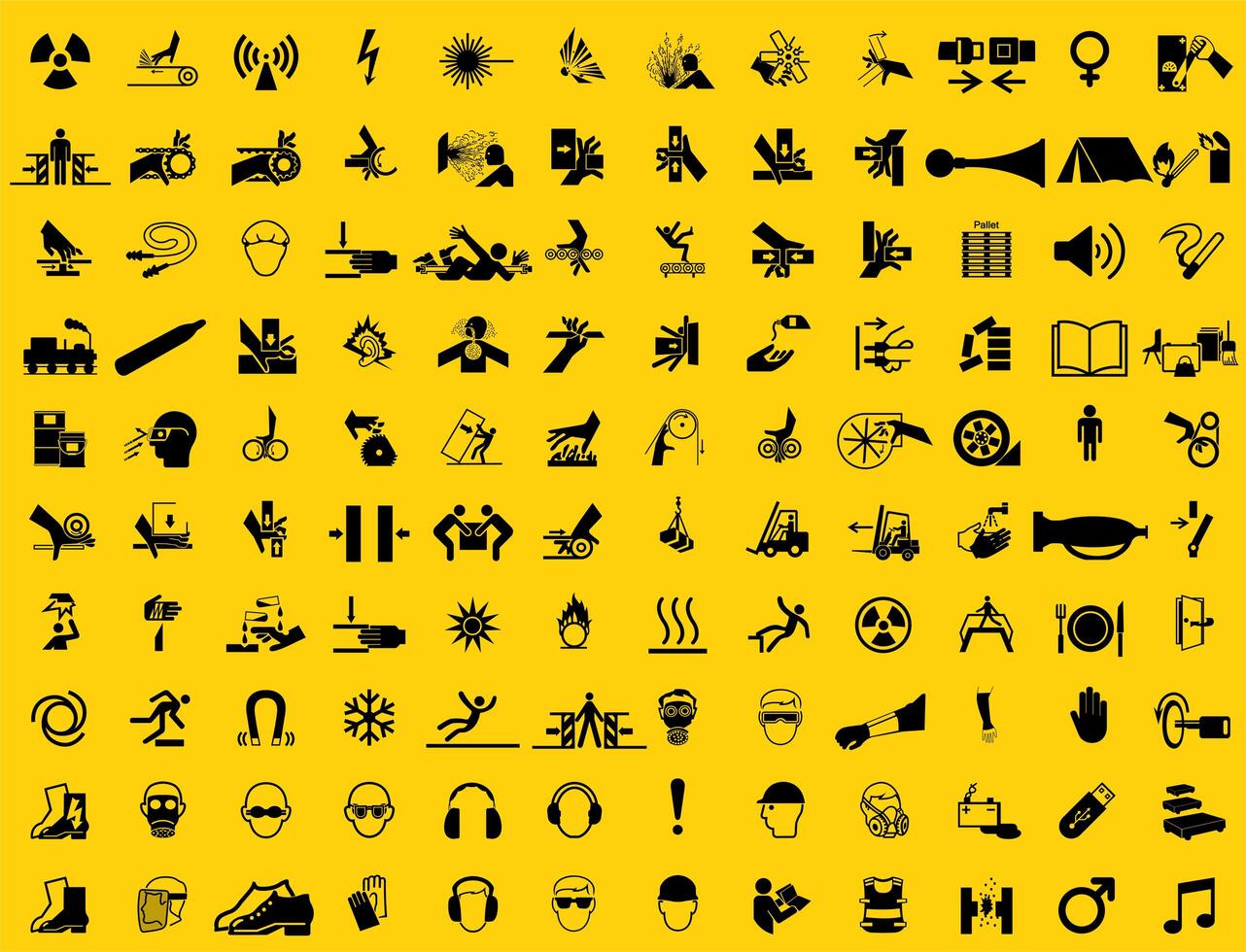 Protective Equipment Symbols vector