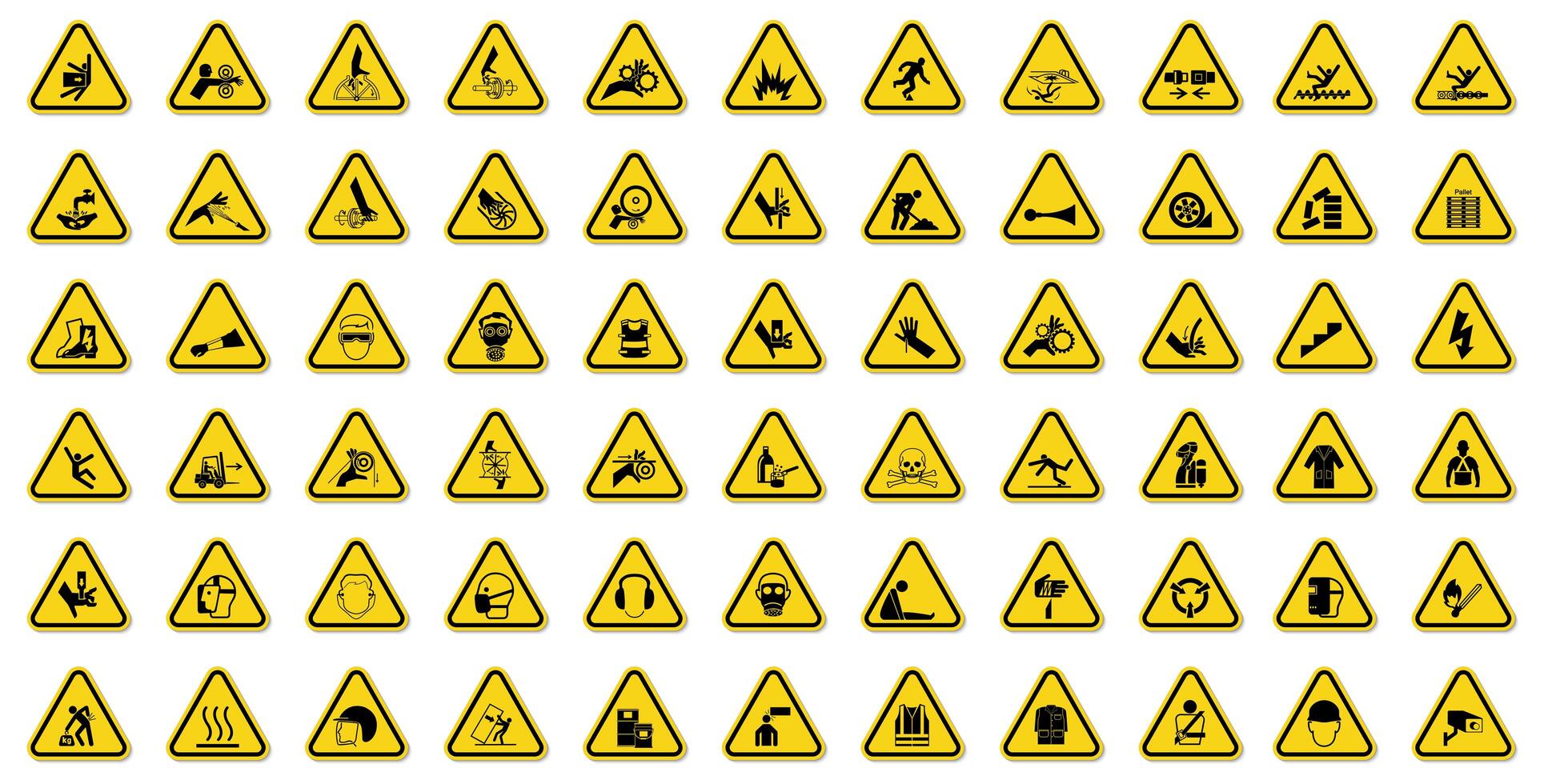 Triangle Warning Icons vector