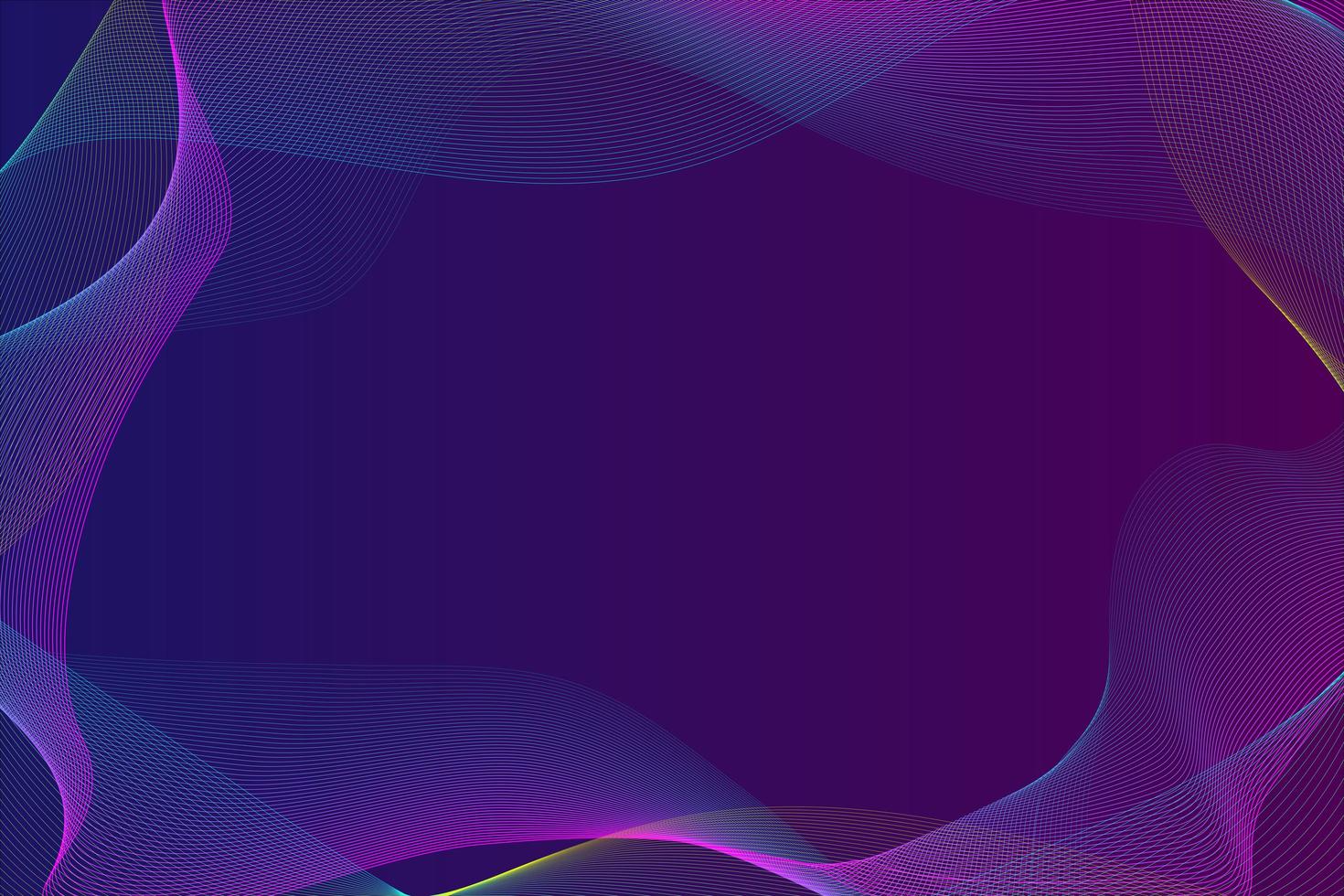 Abstract dynamic flow bright neon lines vector