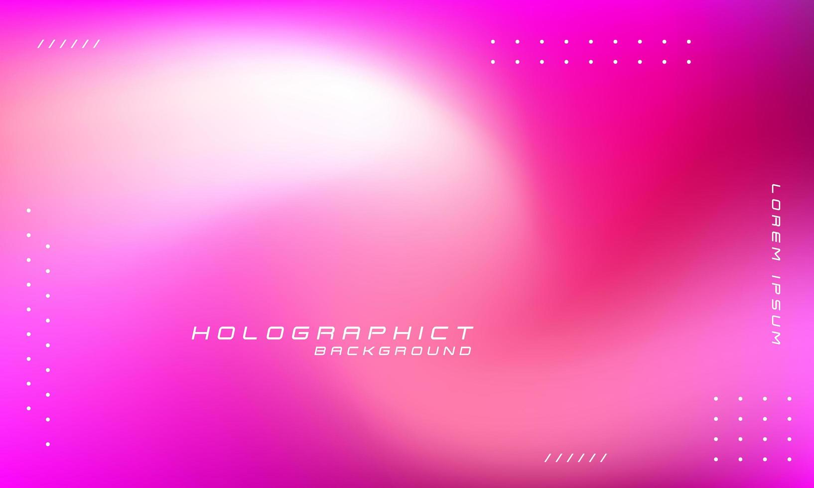 Pink blurred holographic gradient design vector