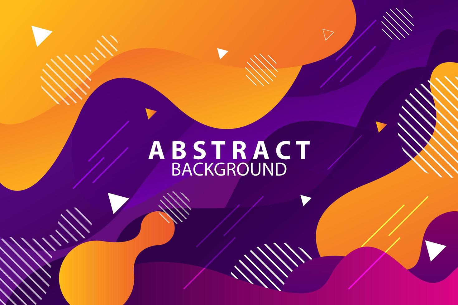 Flat orange and purple abstract memphis style background vector