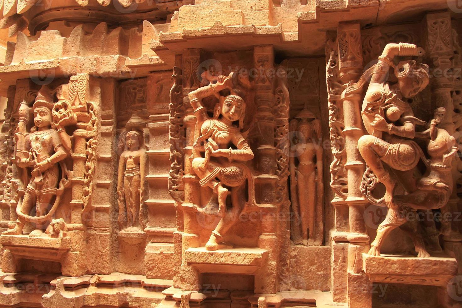 Decorative carving of Jain temples, Jaisalmer, India photo
