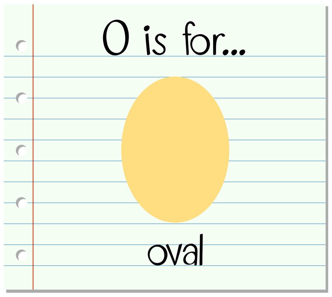O is for Oval vector