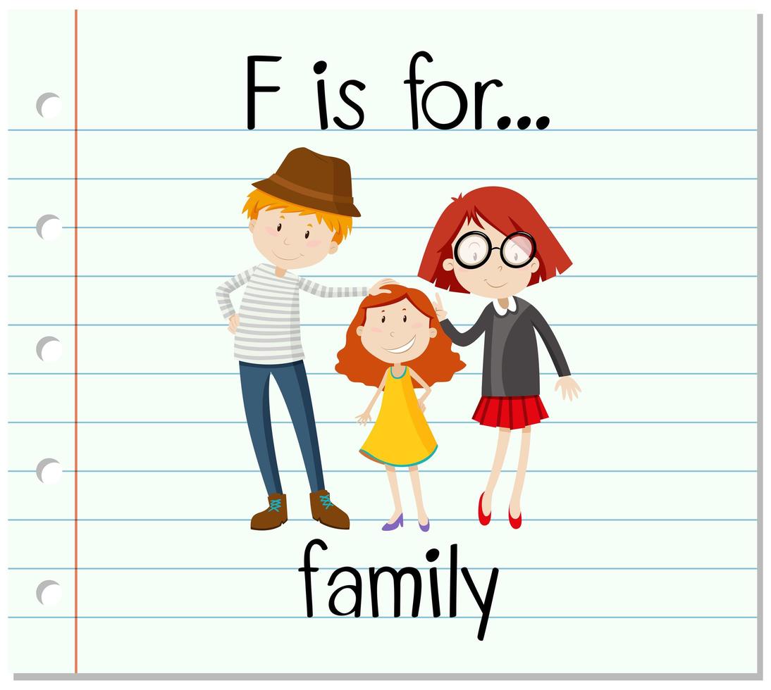 F is for Family vector
