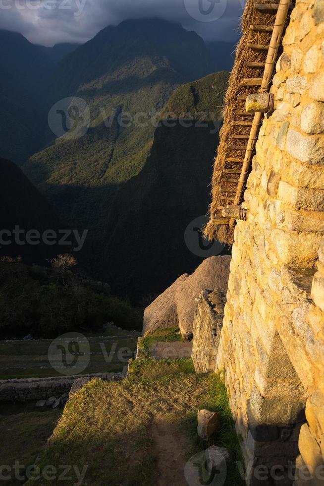 Last sunlight on Machu Picchu, Peru photo