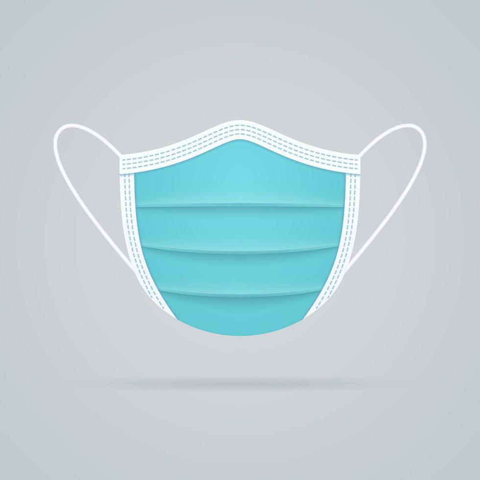 Medical Face Mask Realistic Icon vector