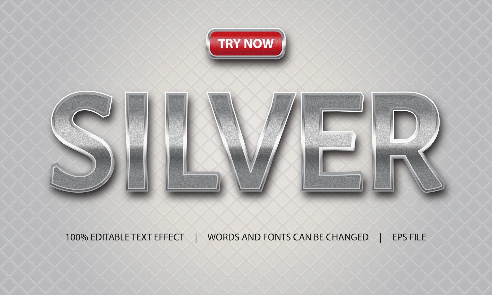 Silver and Luxury Text Effect vector