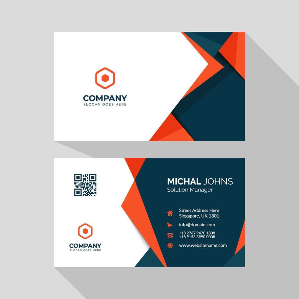 Modern business card template with abstract design vector