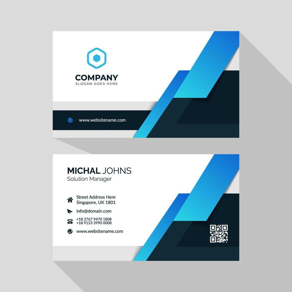 Professional business card template set  vector