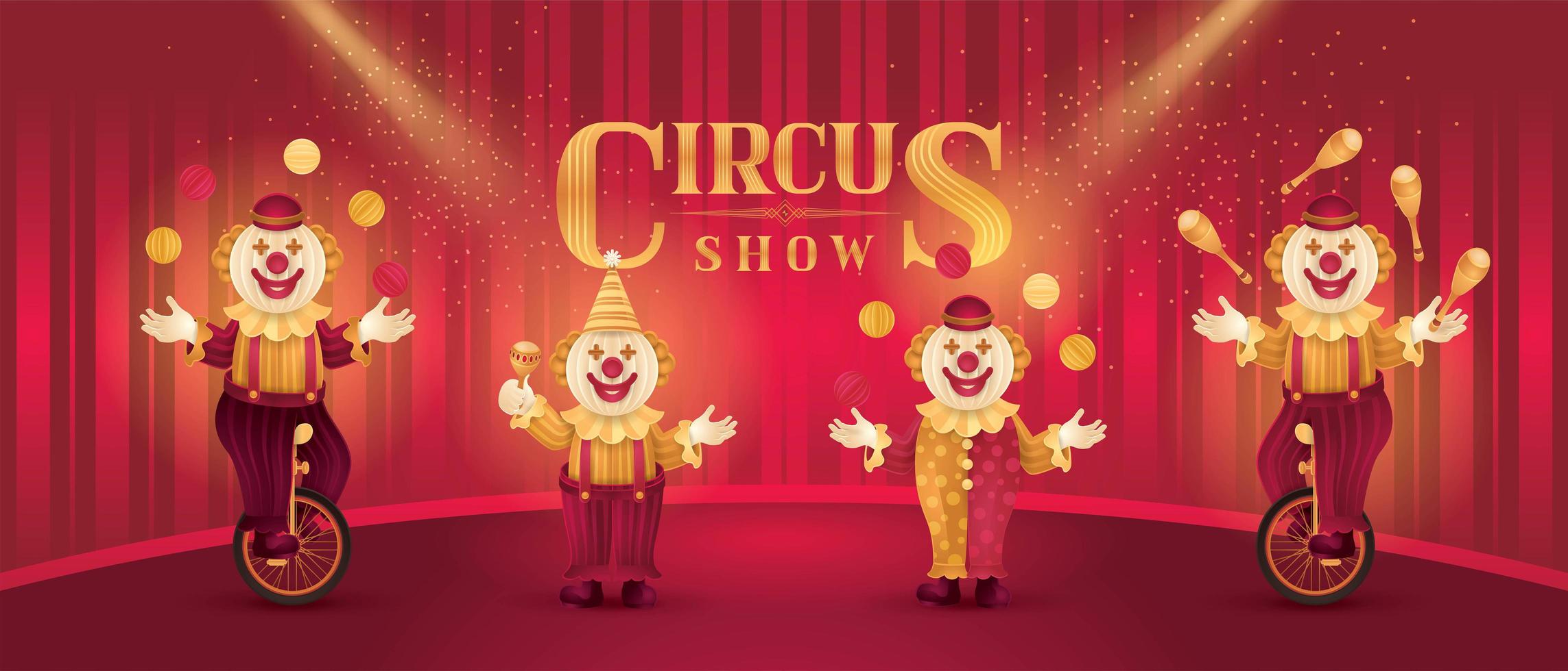 Funny party circus Costume vector