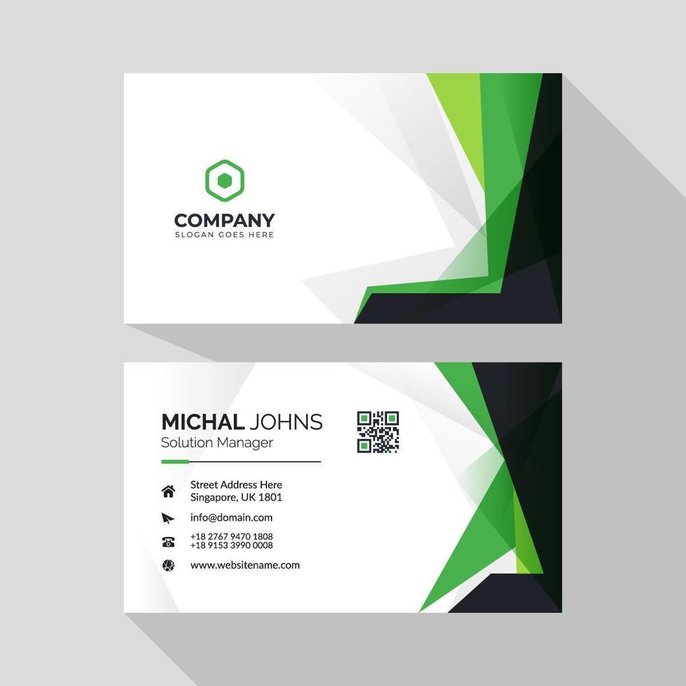 Minimal modern business card design vector