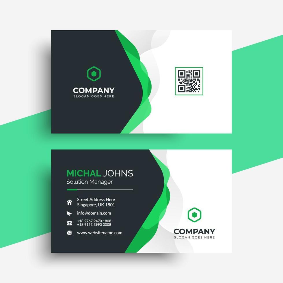 Creative business card template design vector