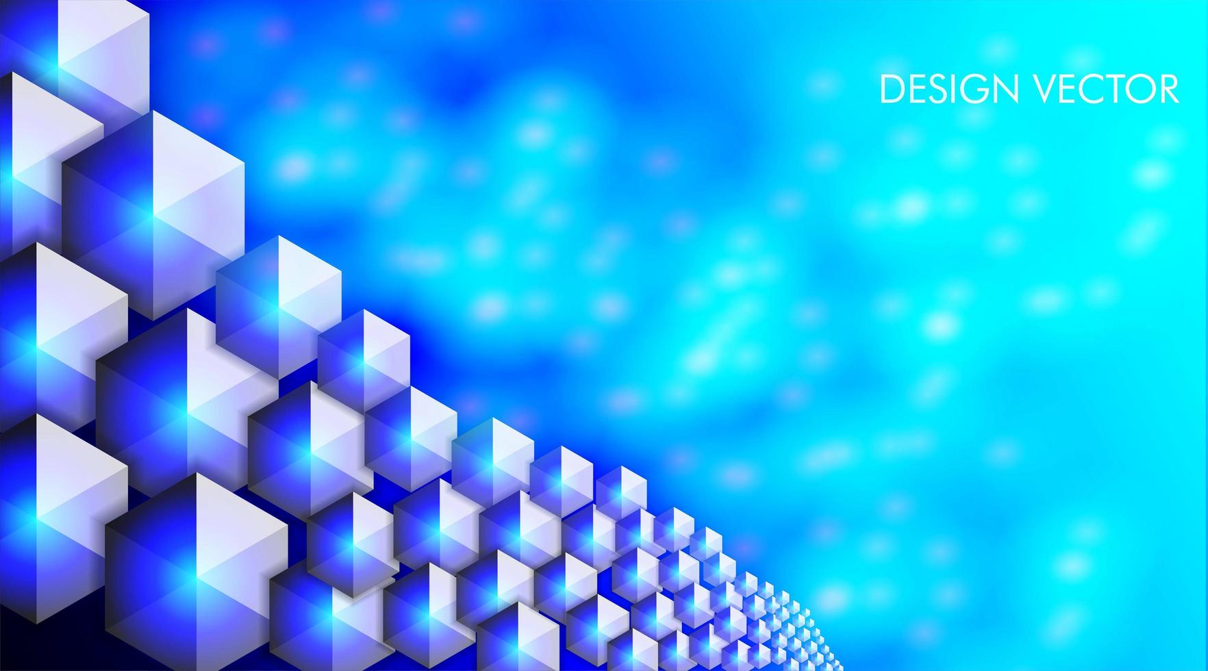 Resumen antecedentes de formas hexagonales y luz azul bokeh vector