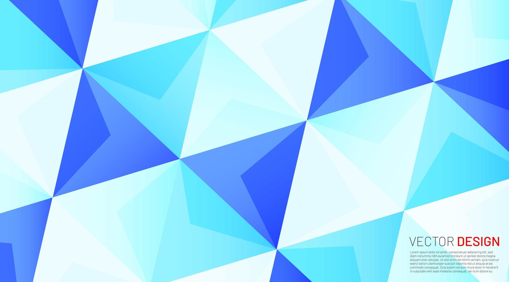 Fondo geométrico azul claro triangular vector