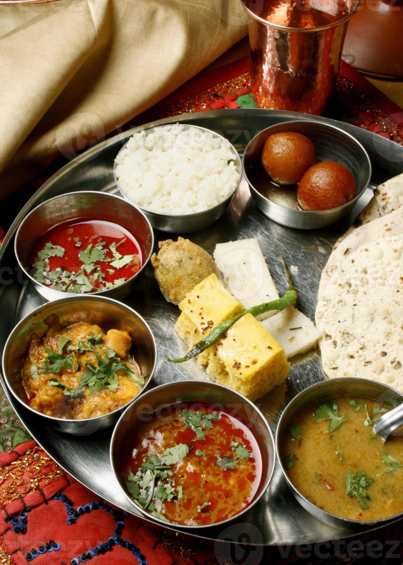 Gujarati Thali 1182631 Stock Photo at Vecteezy