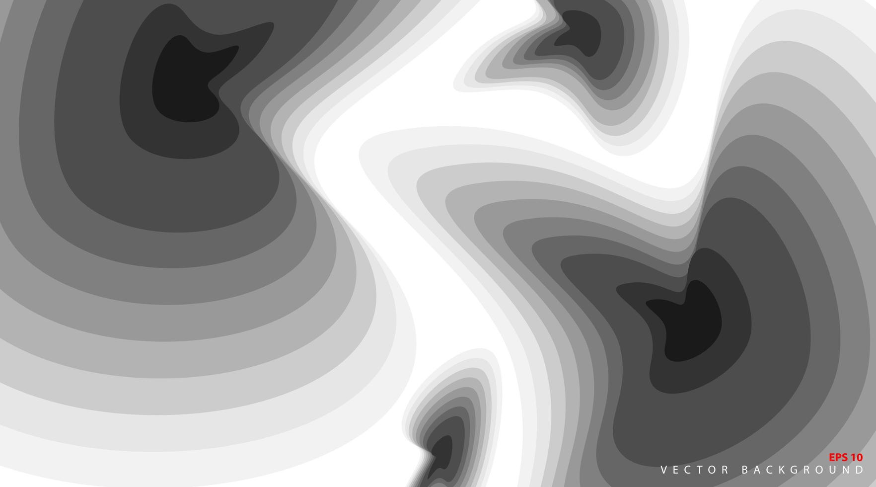 Grey wave background template with white paper cut style vector