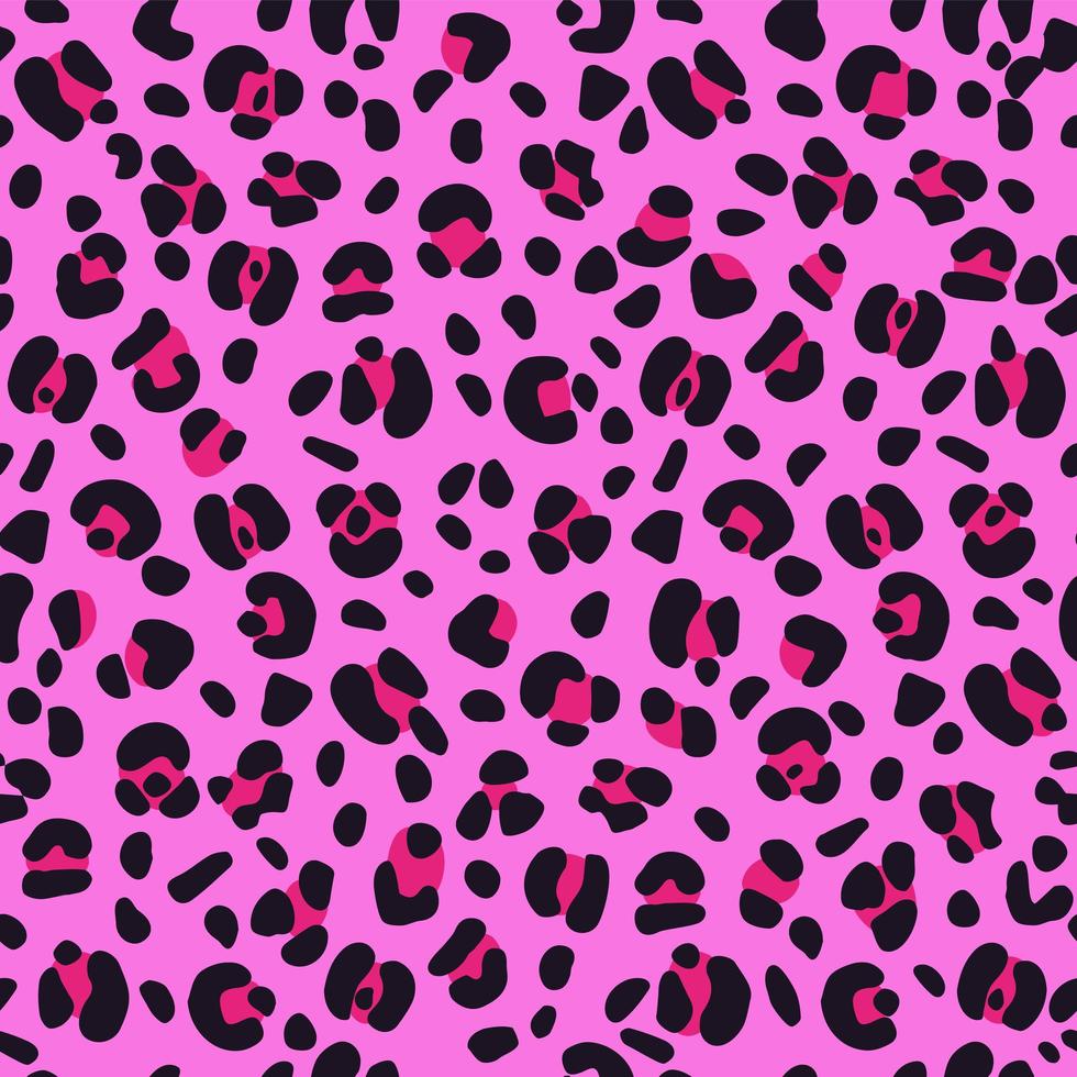 Patrón de textura de leopardo rosa transparente. vector