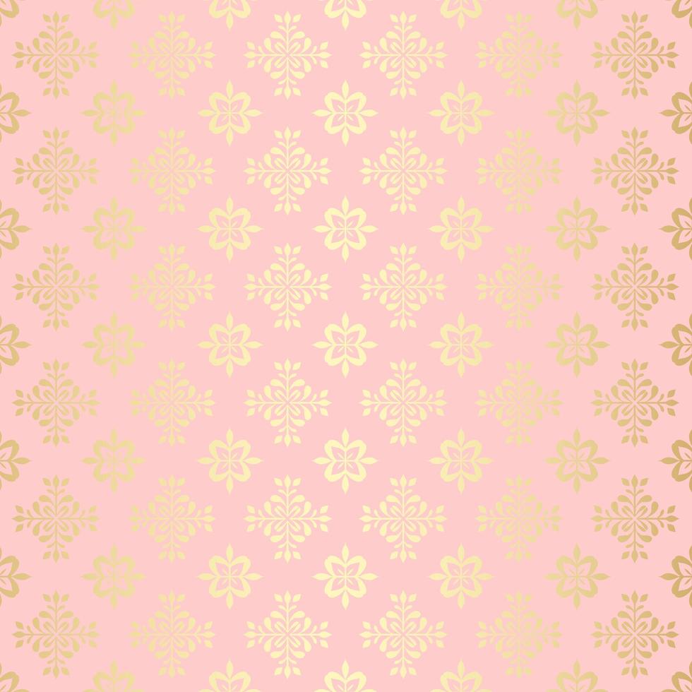 Elegant gold and pink pattern vector