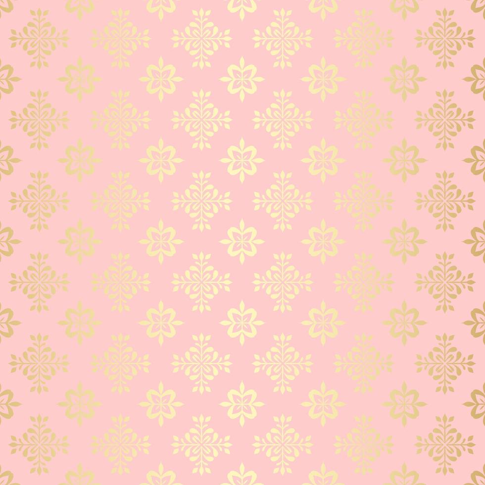 Elegant gold and pink pattern vector