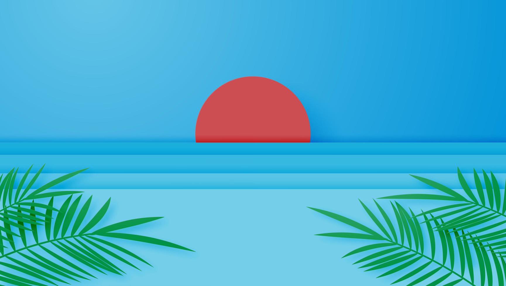 Summer sunset vacation  vector