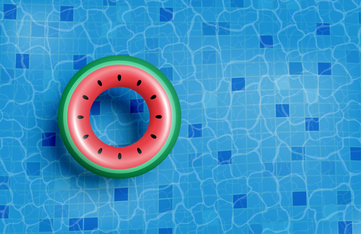 piscina de verano con flotante vector