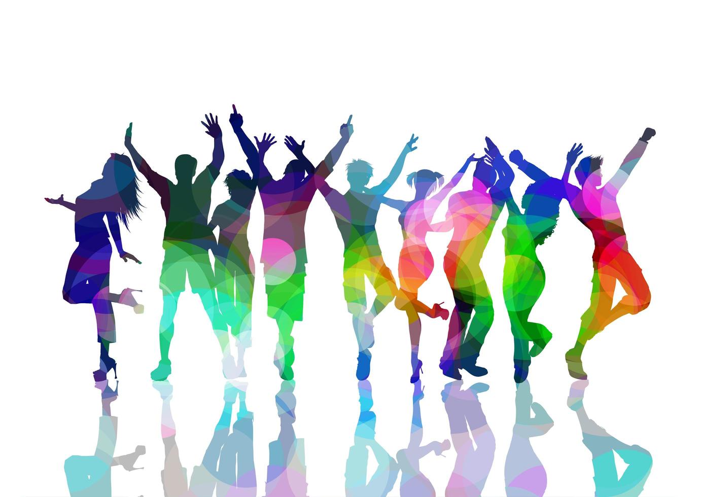 Party crowd background vector