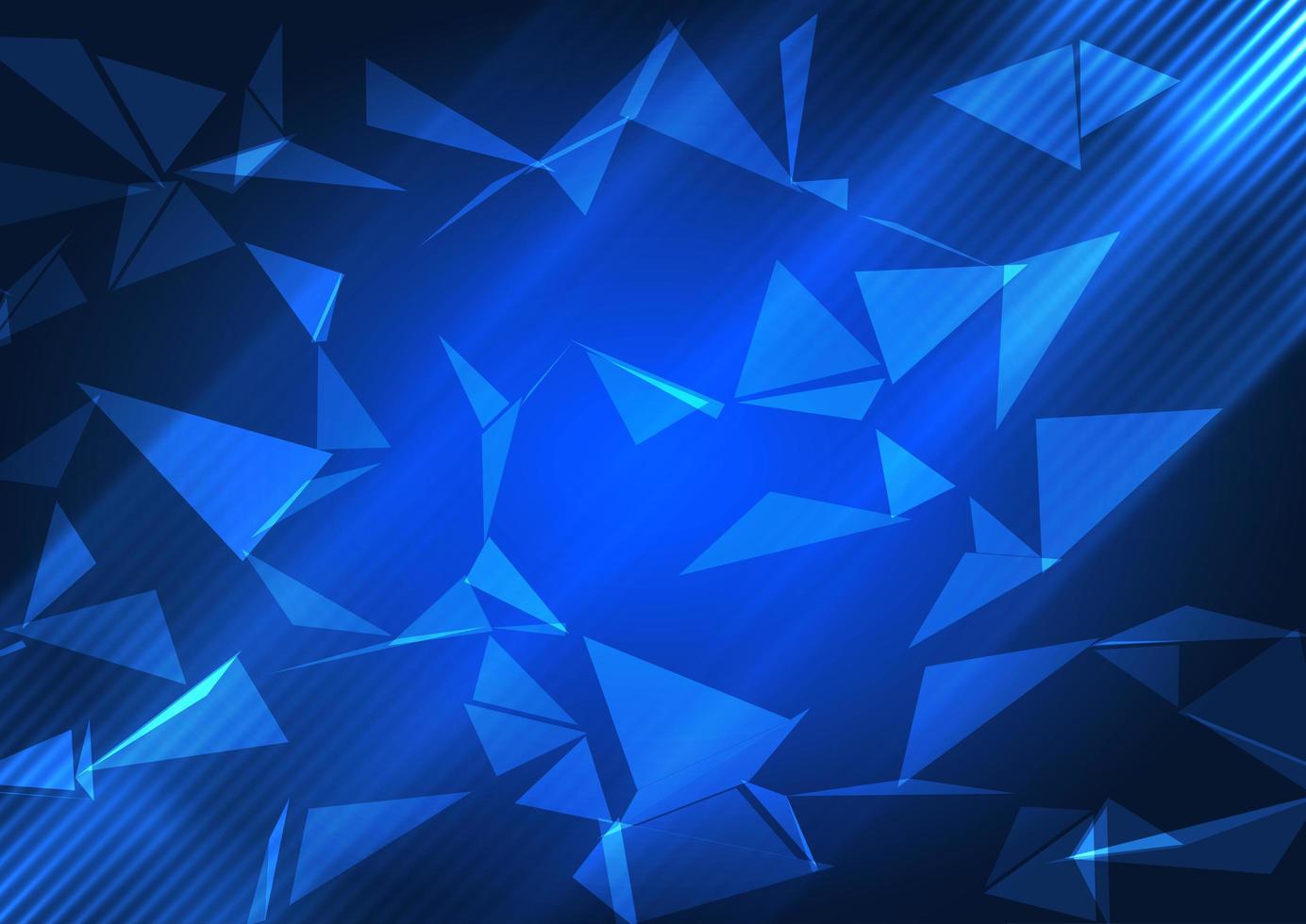 Blue  low poly banner vector