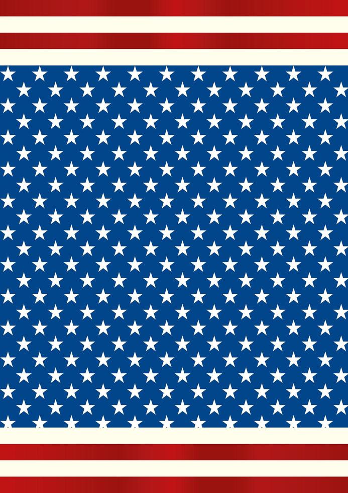 American Flag Portrait Poster with Stars vector