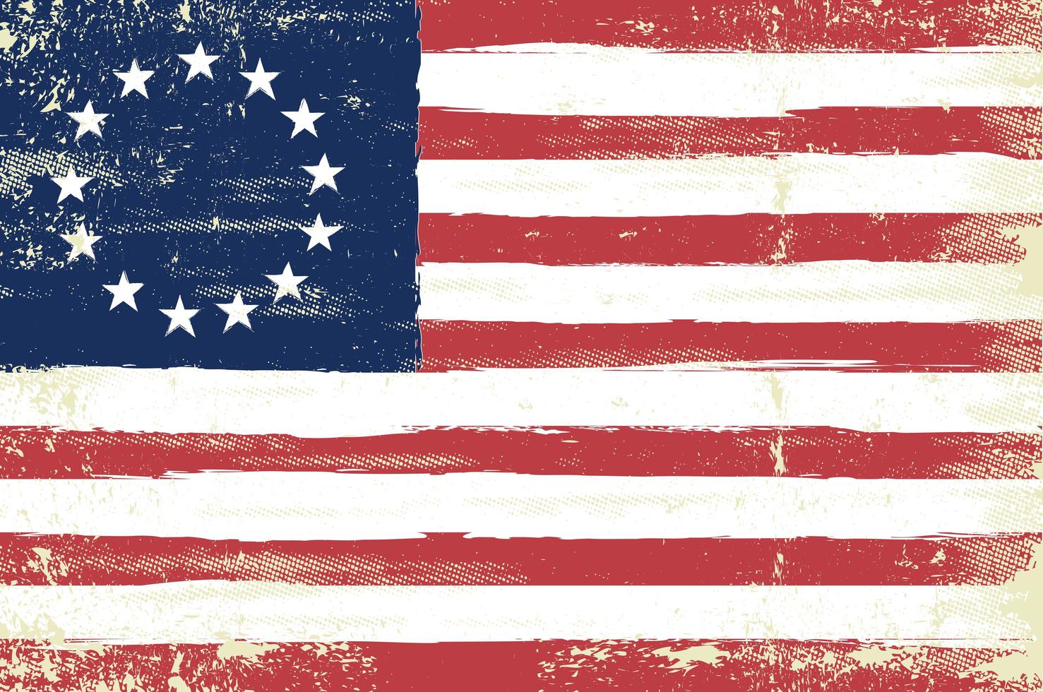 Grungy Betsy Ross Flag vector