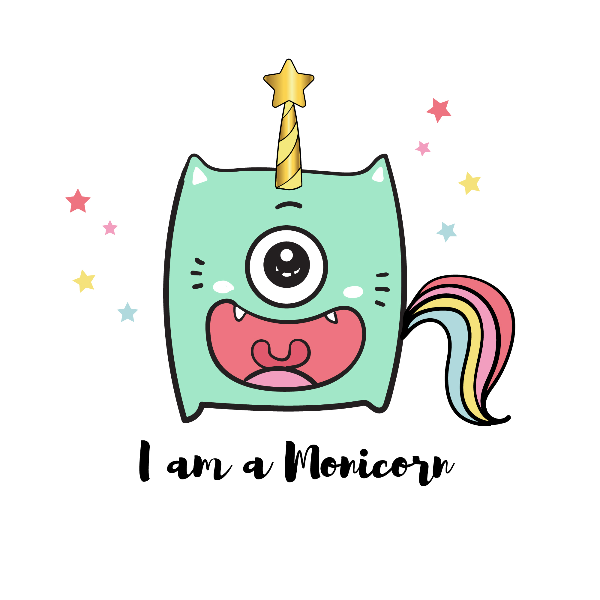 Monster unicorn with pastel colors 1183409 Vector Art at Vecteezy
