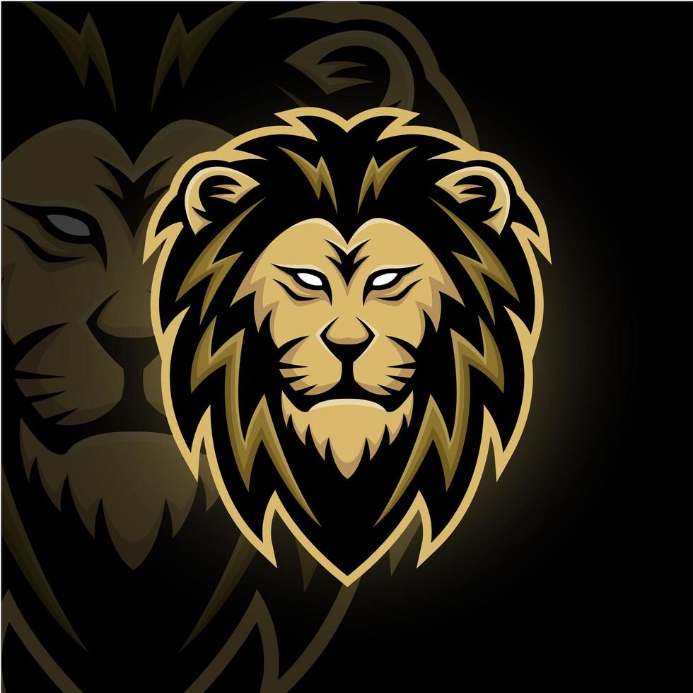 lion head mascot  vector