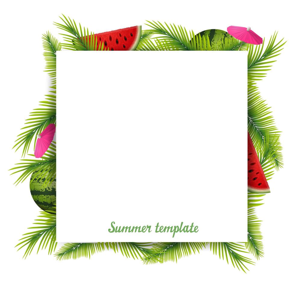 Tropical Blank template vector