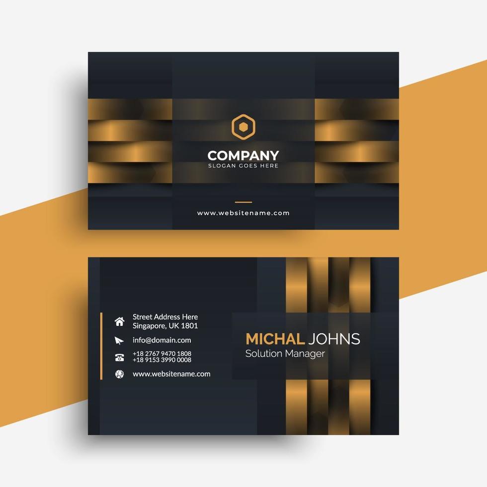 Luxury business card design vector