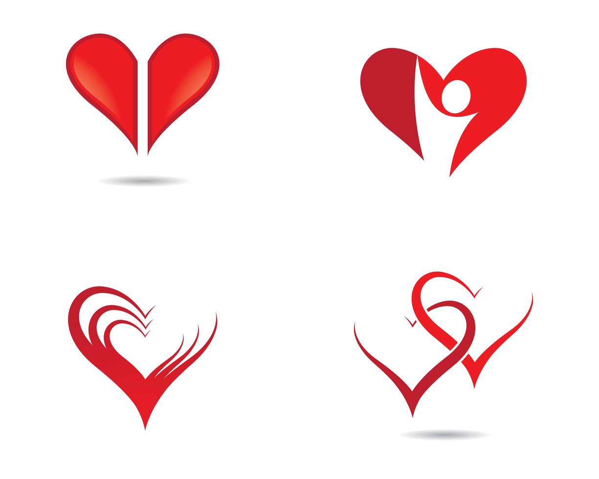 Diseño de ilustración de icono de vector de amor