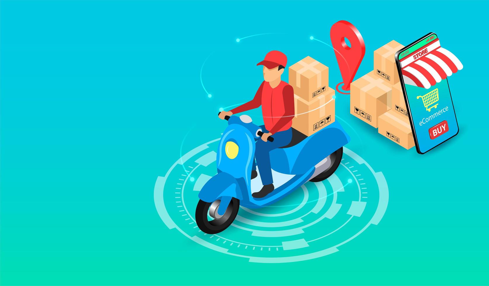 Delivery Express concept vector