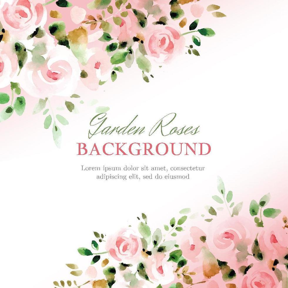 Soft Rustic Roses Background vector