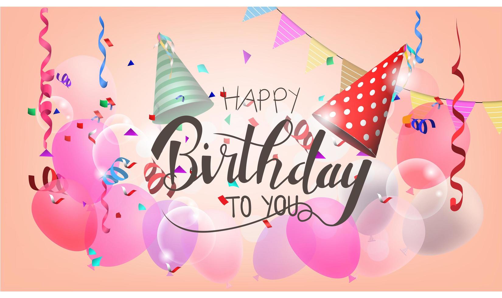 Happy Birthday greeting card  vector