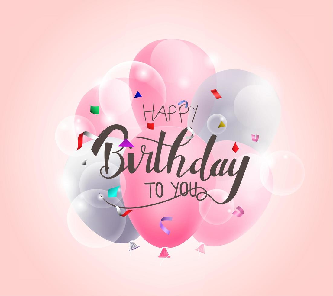 Birthday greeting card vector