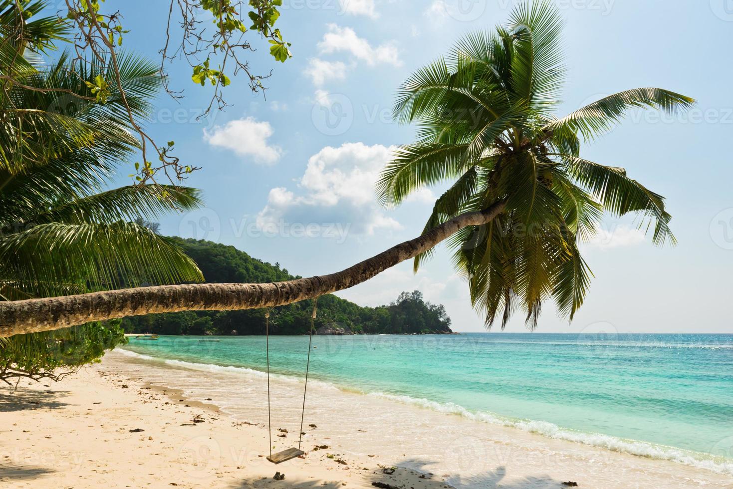 Tropical beach at Mahe island Seychelles photo