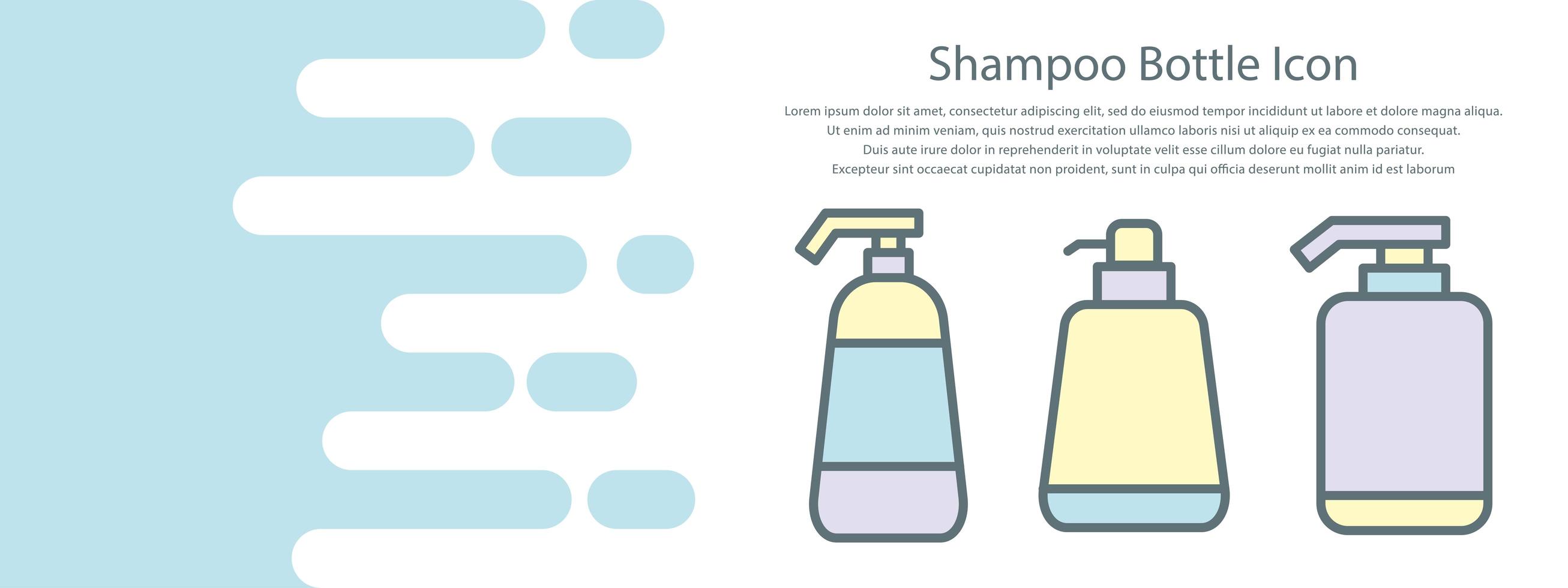 Pastel Shampoo Bottle Icon Set vector