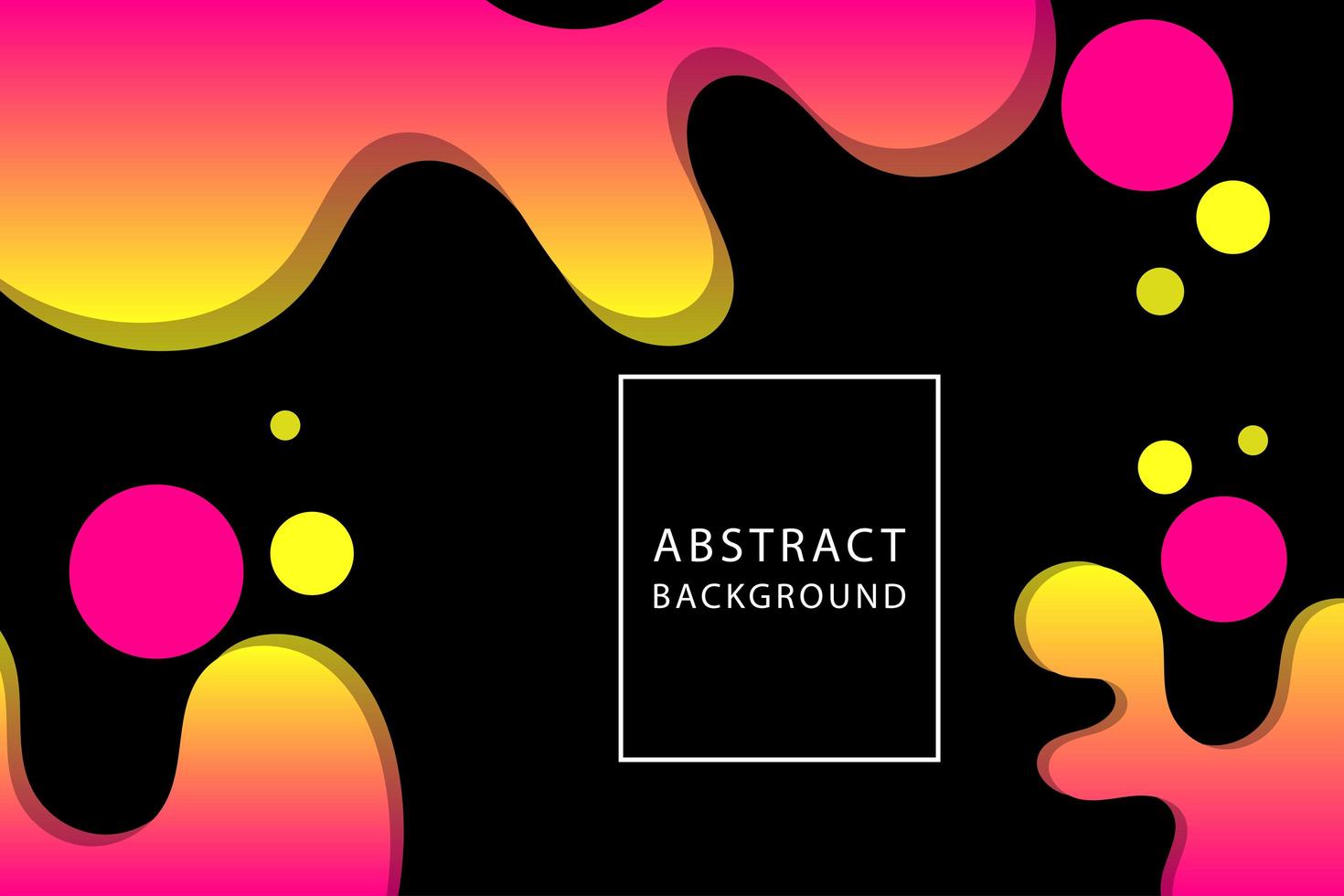 Abstract liquid fluid design on black vector