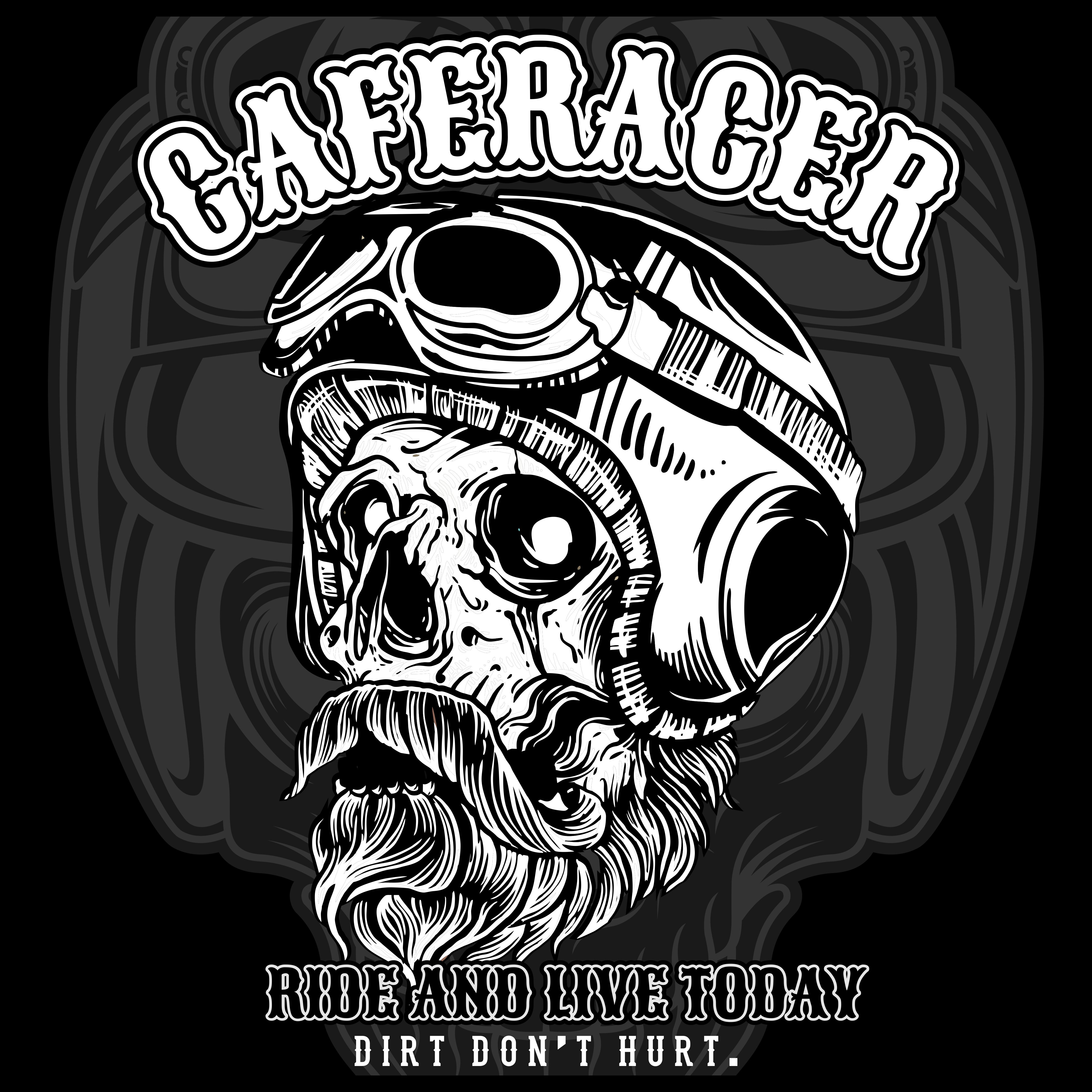  Cafe  racer  bearded skull poster 1184161 Download Free 