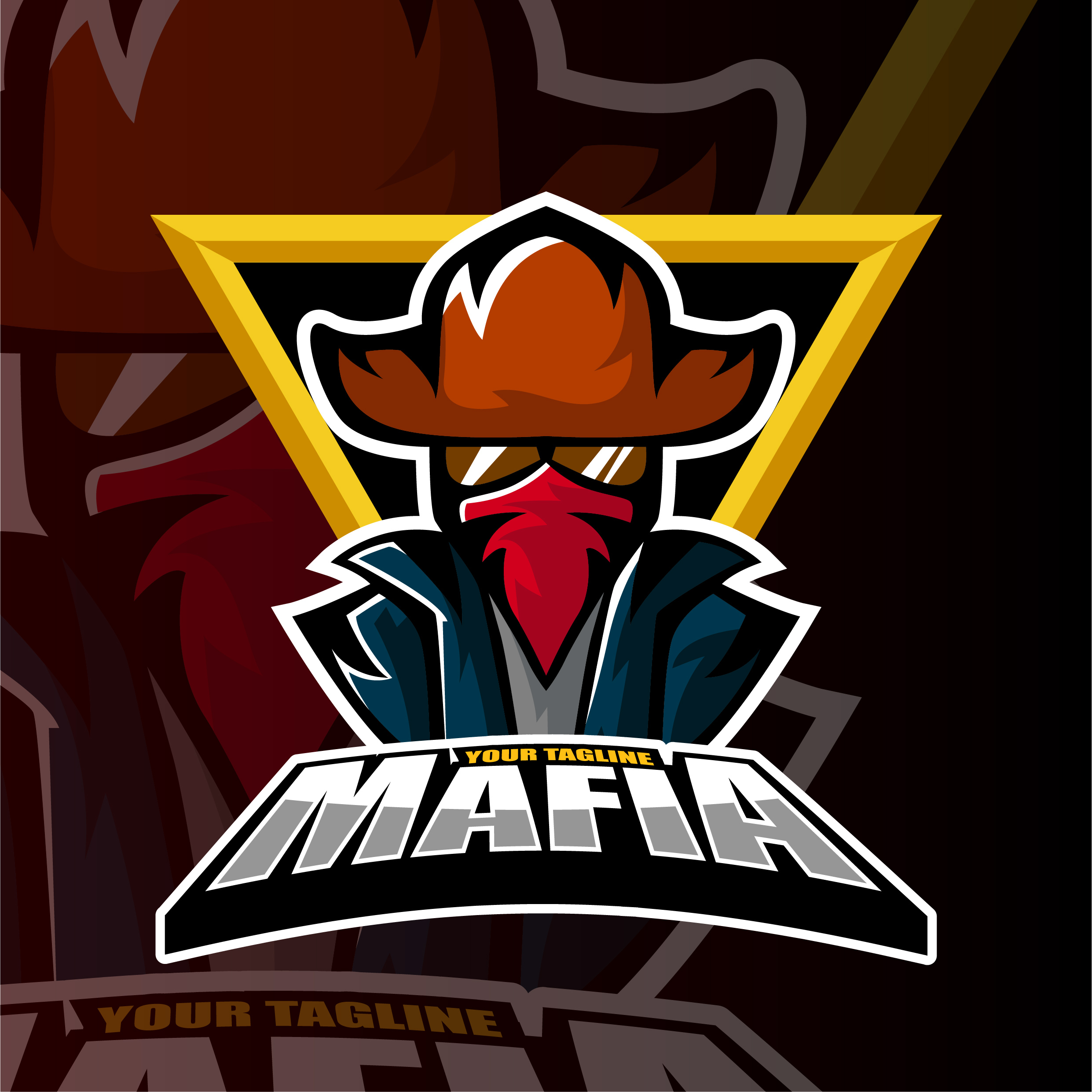 Esports team mafia cowboy man gaming logo 1185179 Vector Art at Vecteezy
