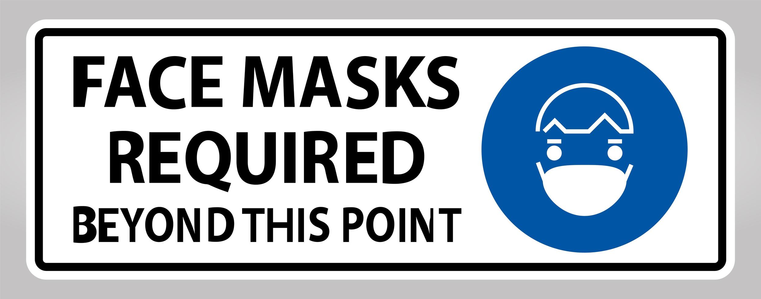 Wear mask sign logo facemask signage Royalty Free Vector