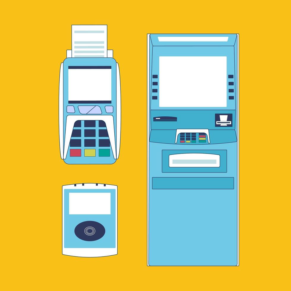 Set of Banking Machines vector