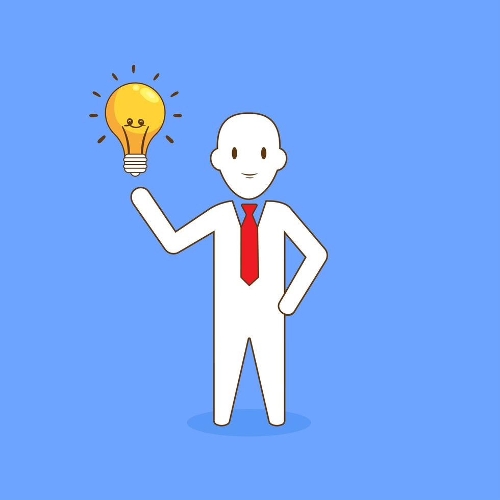 Businessman Having Idea vector